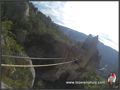 lozere nature canyon saint marcellin tyrolienne