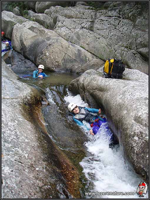 lozere nature canyon chassezac toboggan